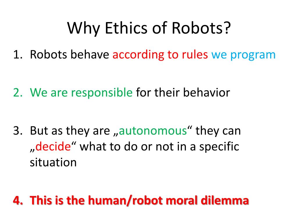 ethical dilemmas of robotics essay