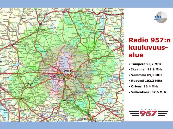 radio 957 n kuuluvuus alue n.