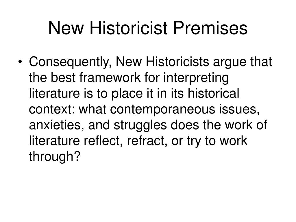 new historicism in an essay
