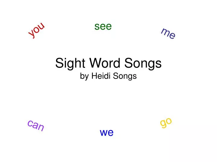 sight word songs by heidi songs n.