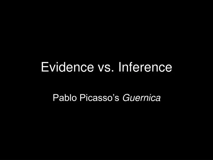evidence vs inference n.