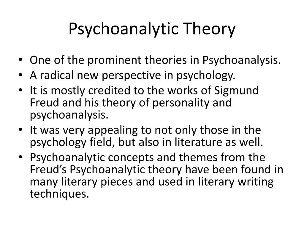 case study using psychoanalytic theory