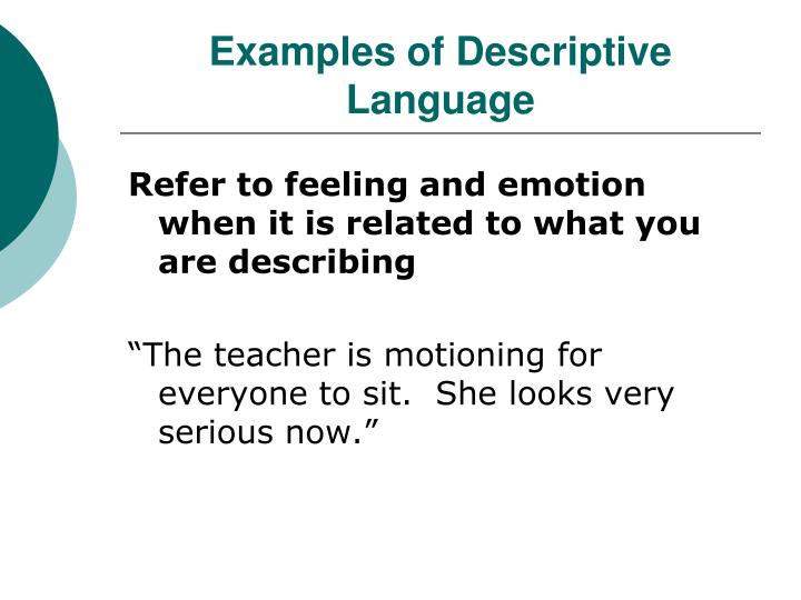 PPT - Descriptive Language PowerPoint Presentation - ID:1361333