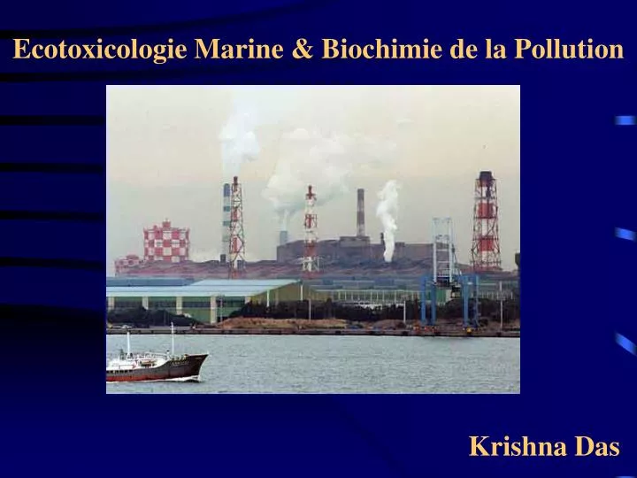 ecotoxicologie marine biochimie de la pollution n.