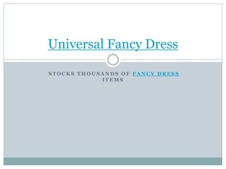 universal fancy dress n.