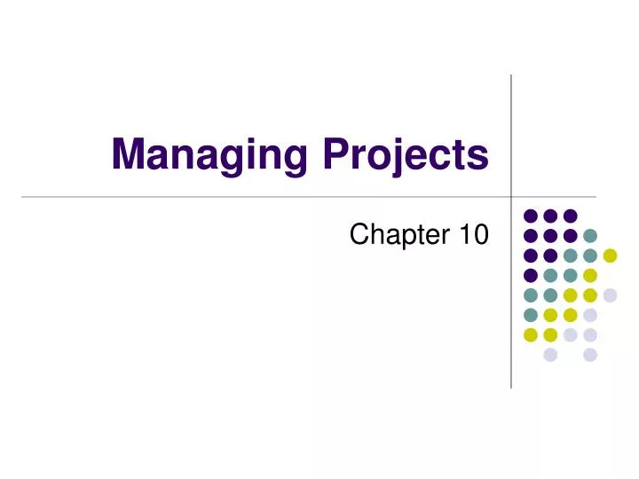 managing projects n.