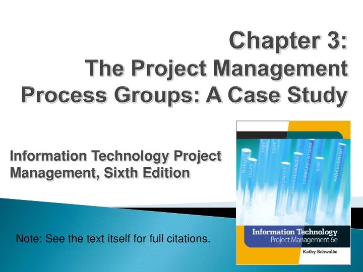 chapter 3 the project management process groups a case study n.