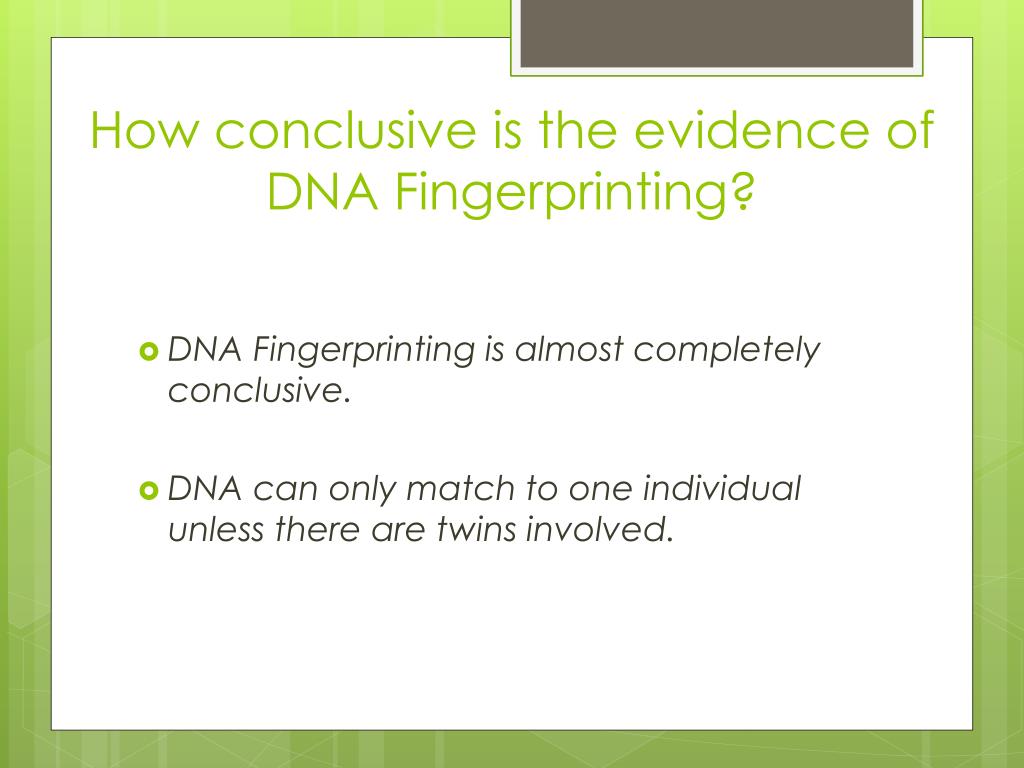 dna fingerprinting essay conclusion