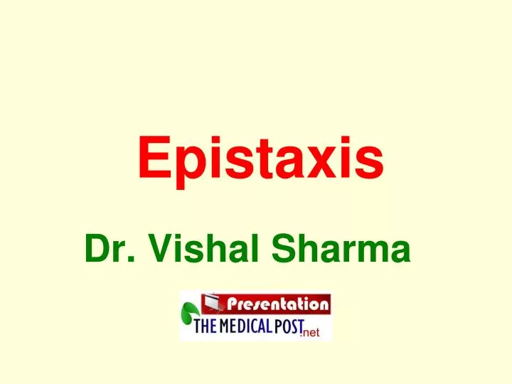 epistaxis n.
