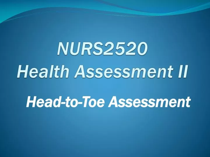 nurs2520 health assessment ii n.
