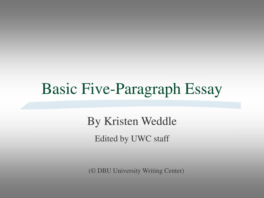 writing a 5 paragraph essay power point