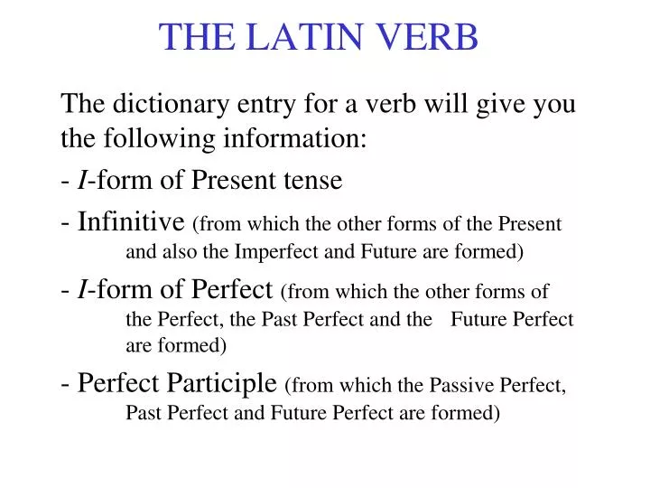 the latin verb n.