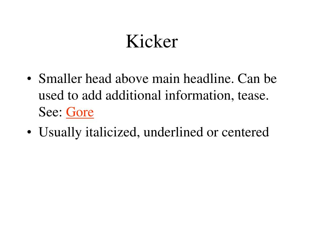 example of a kicker in an essay