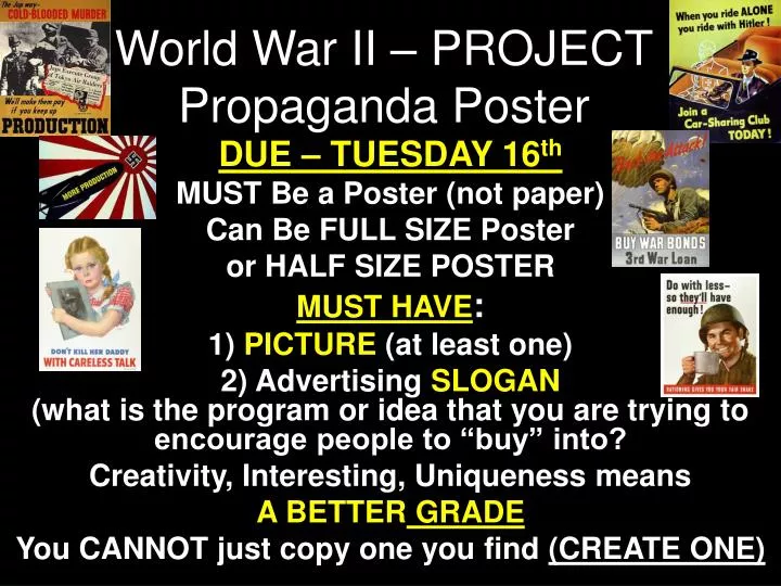 Ppt World War Ii Project Propaganda Poster Powerpoint