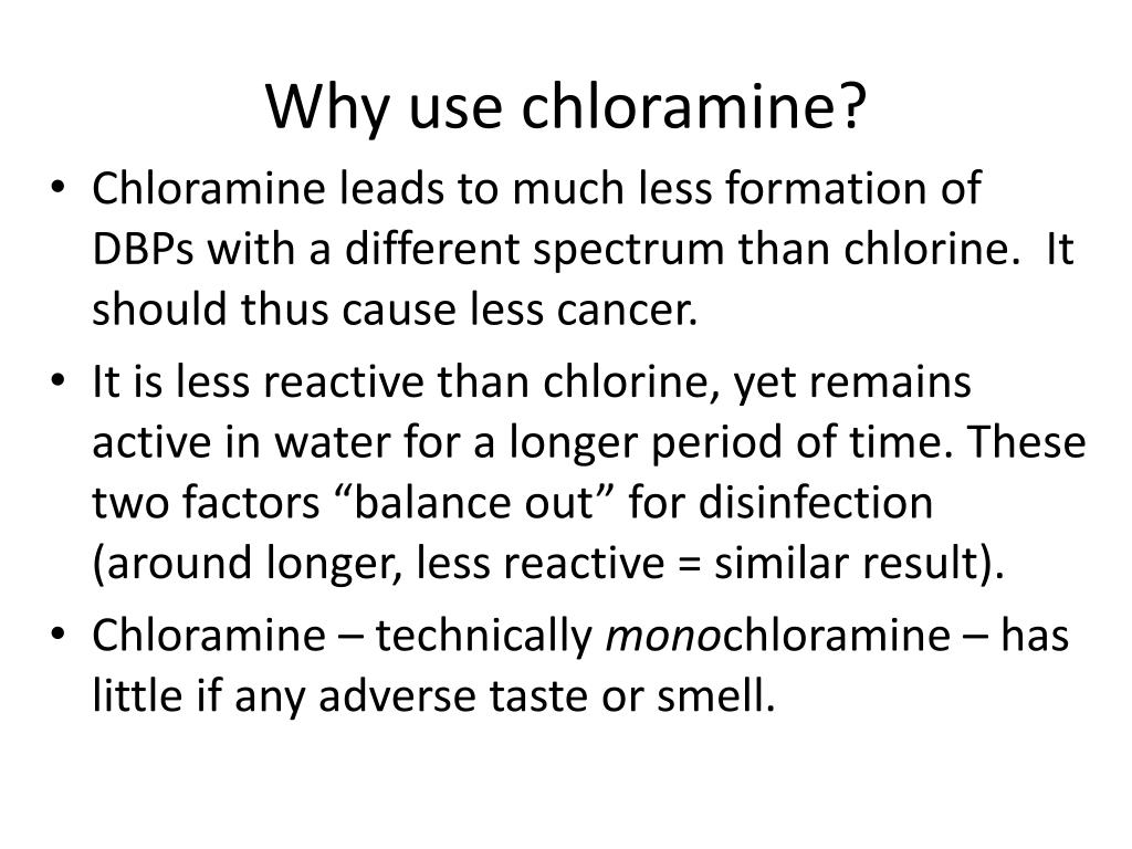 PPT Chloramine, and Health What Is Known Confusion and Clarity