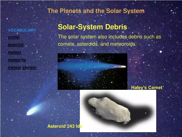 Ppt Solar System Debris Powerpoint Presentation Free