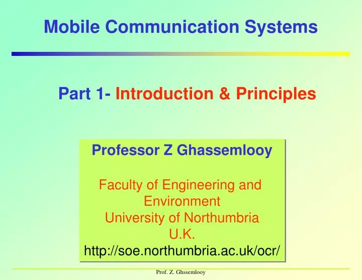 mobile communication systems n.