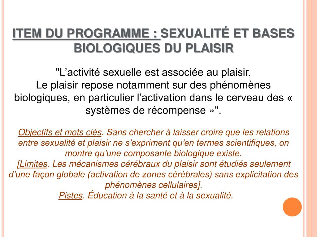 PPT - Les bases biologiques du plaisir PowerPoint Presentation, free  download - ID:1369160