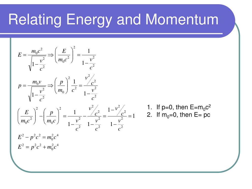 PPT - Relativistic Momentum and Energy PowerPoint Presentation, free