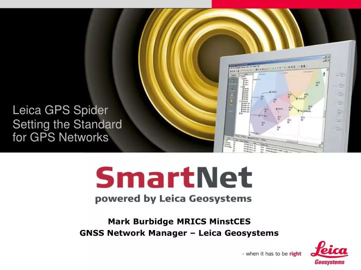 PPT Leica GPS Spider Setting the Standard for GPS Networks PowerPoint