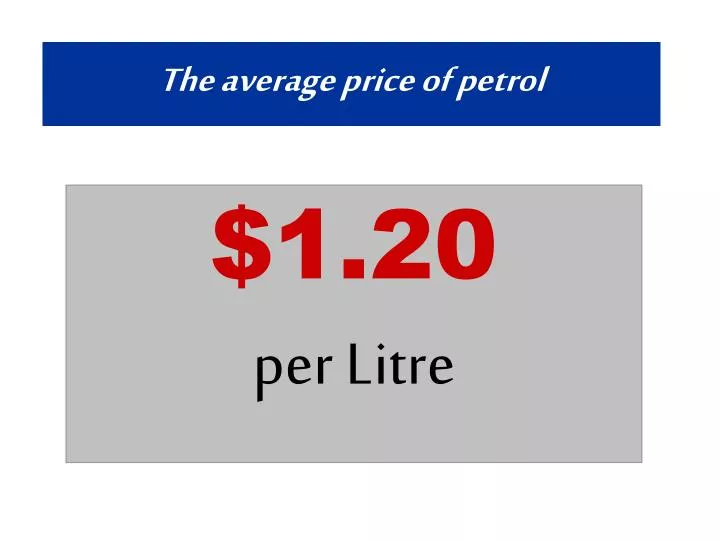 the average price of petrol n.