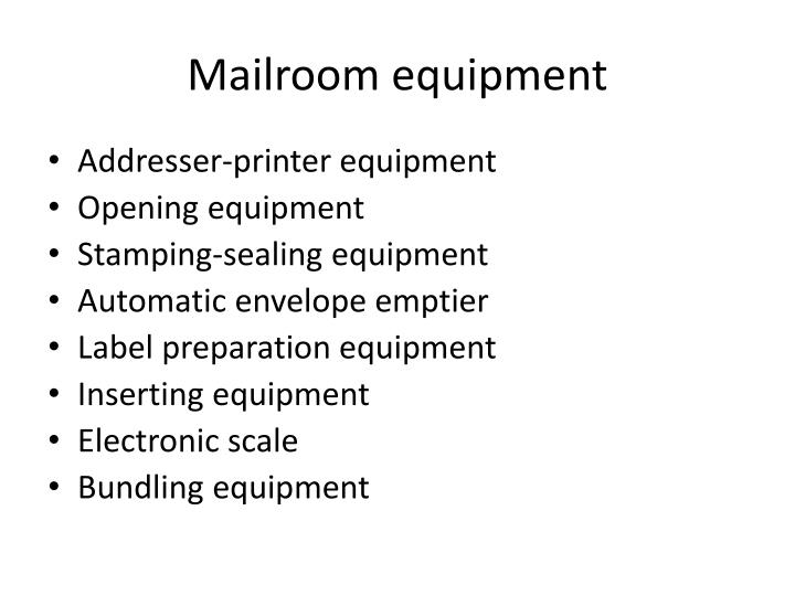 PPT Week 810 OFFICE REPROGRAPHICS AND MAIL SERVICES PowerPoint