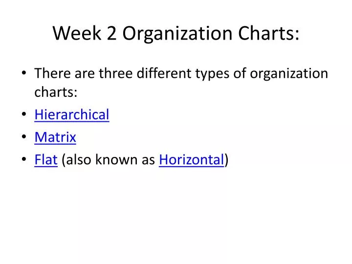 What Are The Different Types Of Organizational Charts