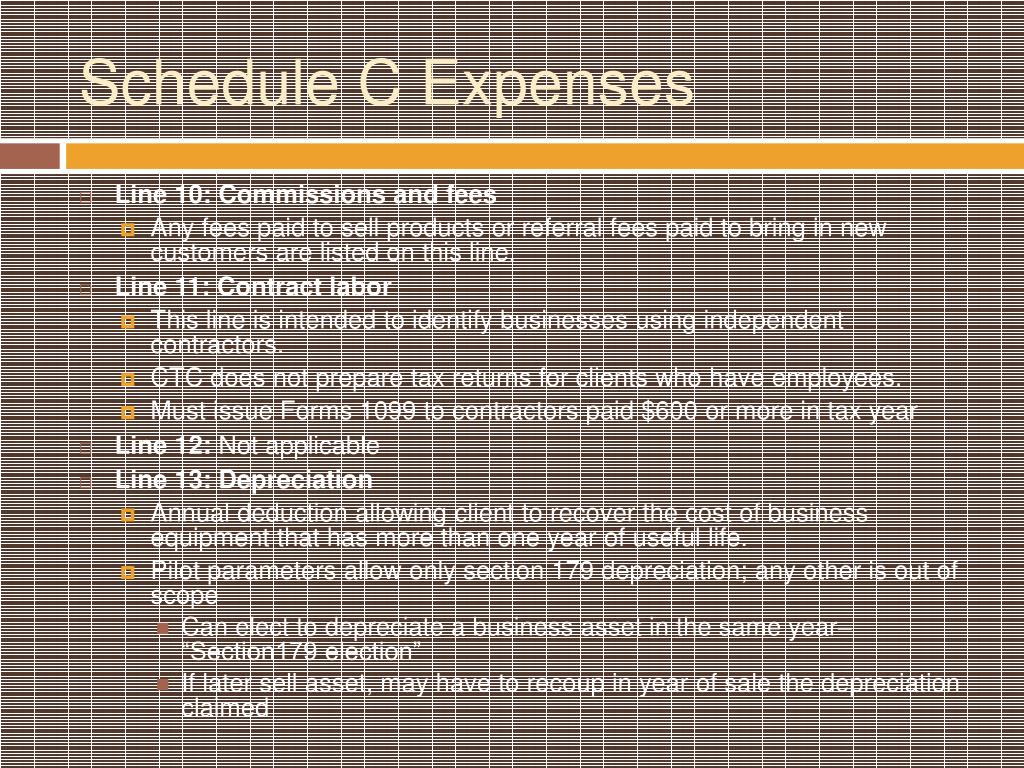 where to enter contractor expenses on schedule c where to enter contractor expenses on schedule c
