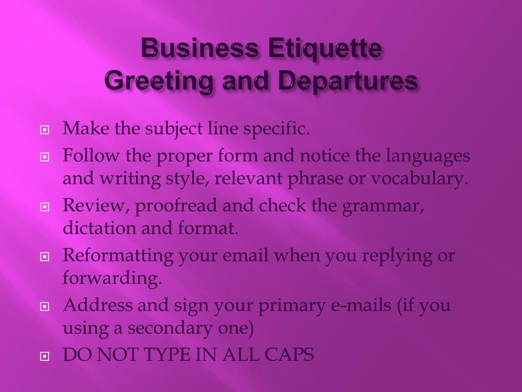 PPT - Communication Etiquette for the Business World PowerPoint