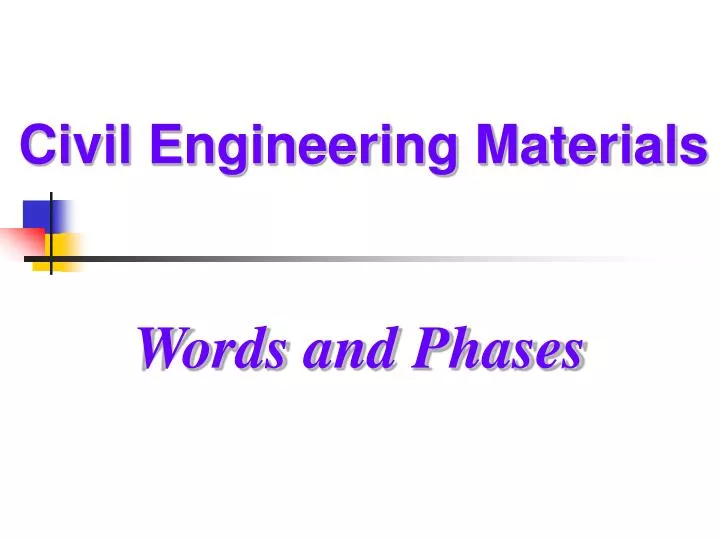 civil engineering materials n.