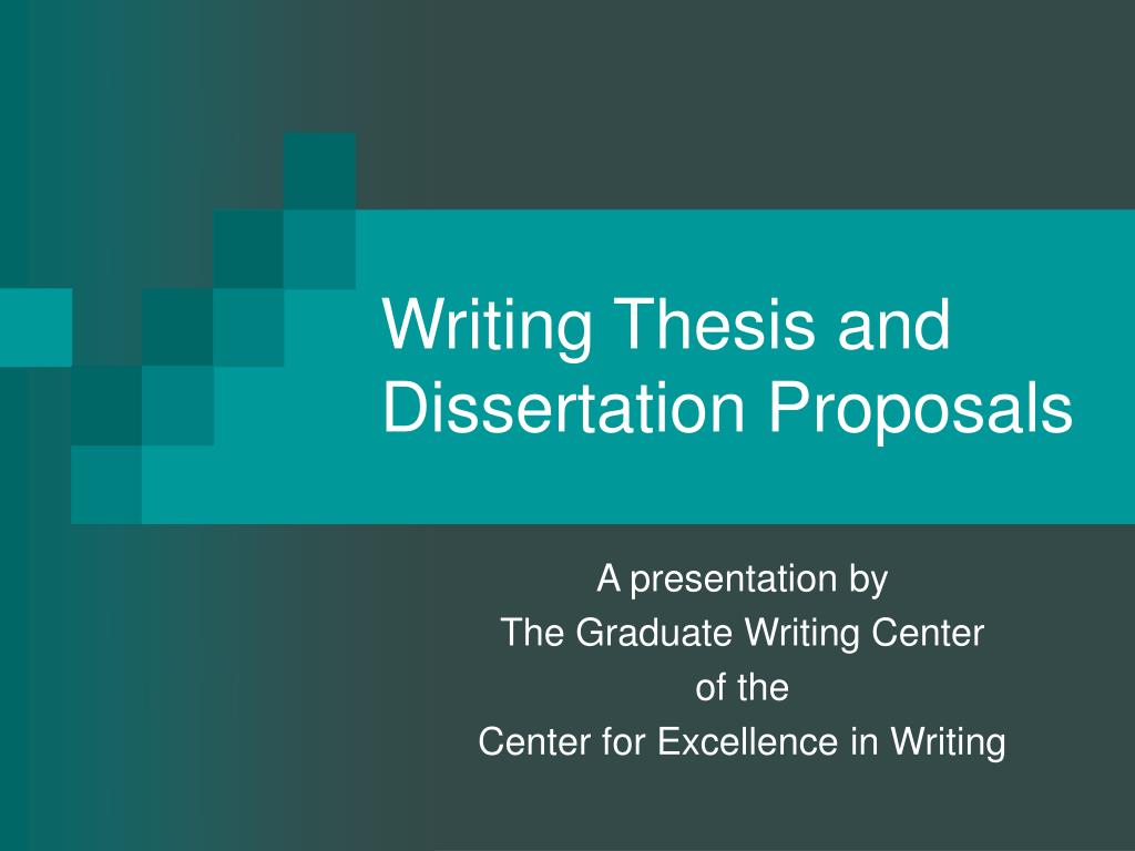 Proposal and dissertation help presentation