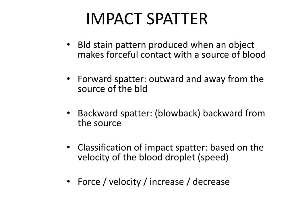 PPT - Blood Spatter Analysis PowerPoint Presentation, free download