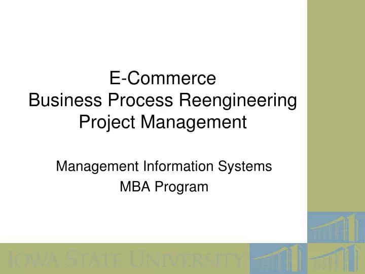 e commerce business process reengineering project management n.