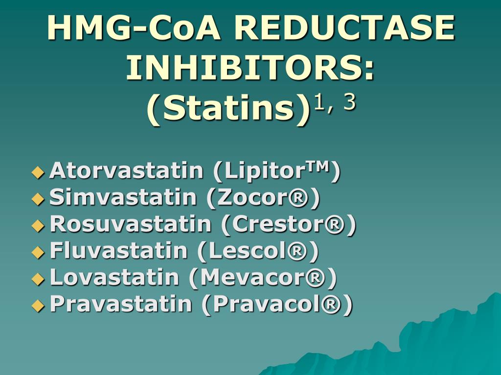 PPT - MEDICATIONS USED TO TREAT HIGH CHOLESTEROL AND THEIR ...