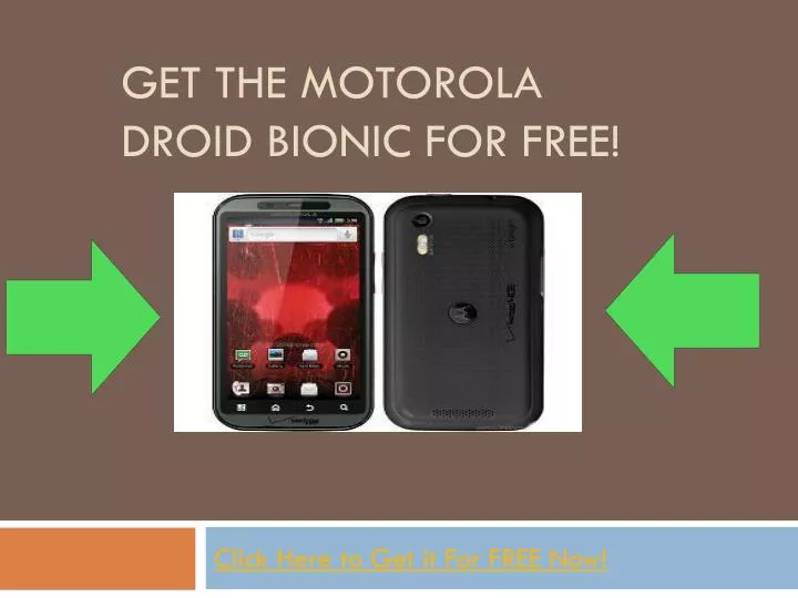 get the motorola droid bionic for free n.