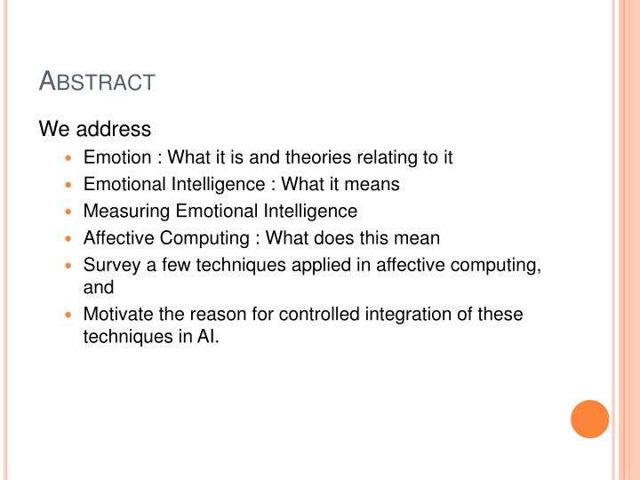 Dissertation abstracts online on emotional intelligence