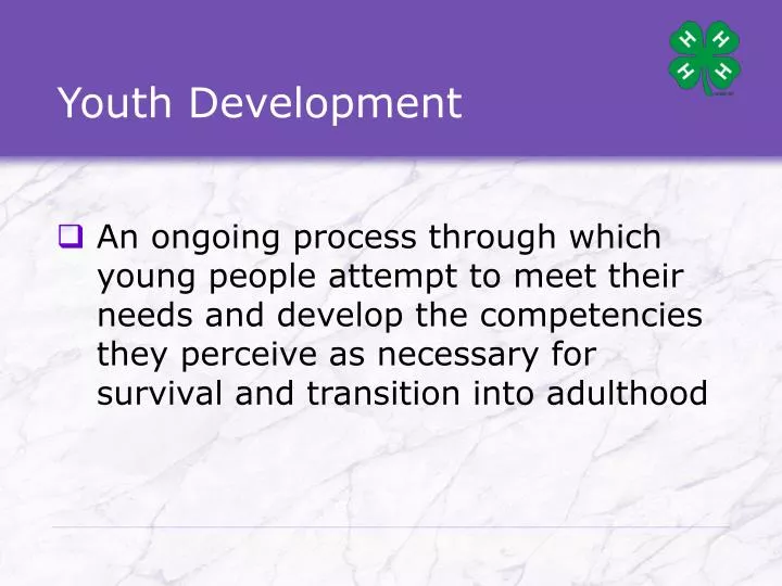 youth development n.