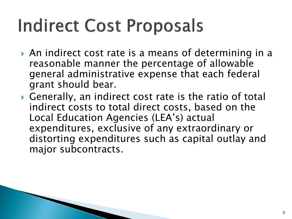 PPT Federal Indirect Cost Rate Proposals PowerPoint Presentation