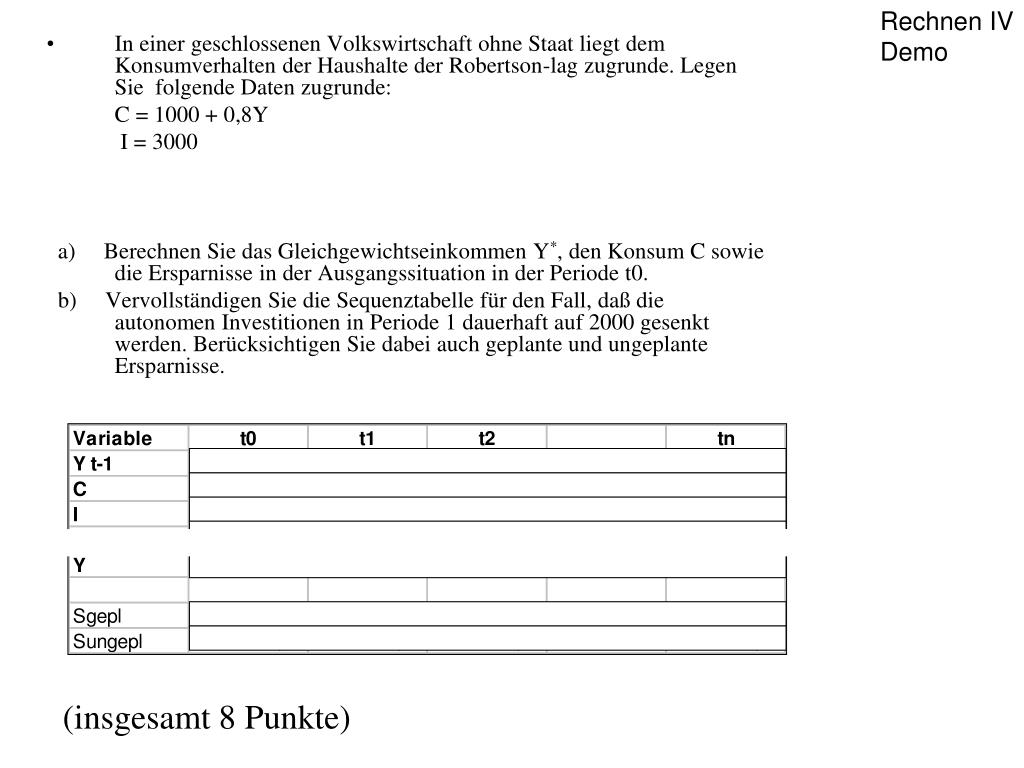 PPT - Hinweise und Beispielaufgaben zur Klausur PowerPoint ...