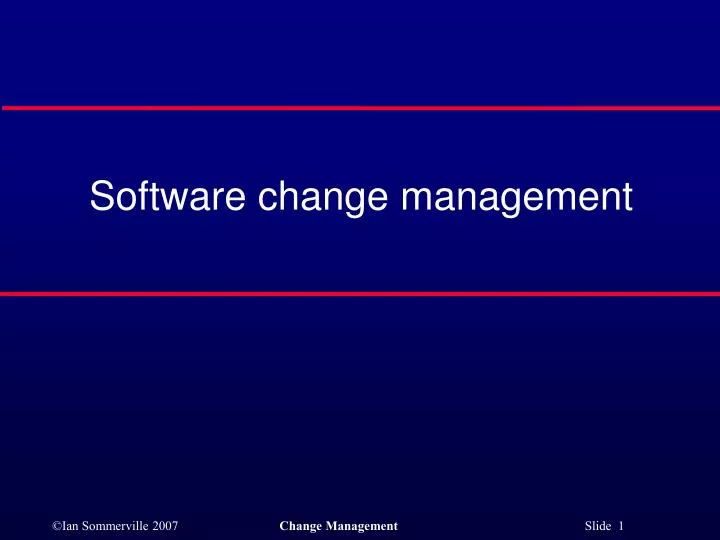 software change management n.