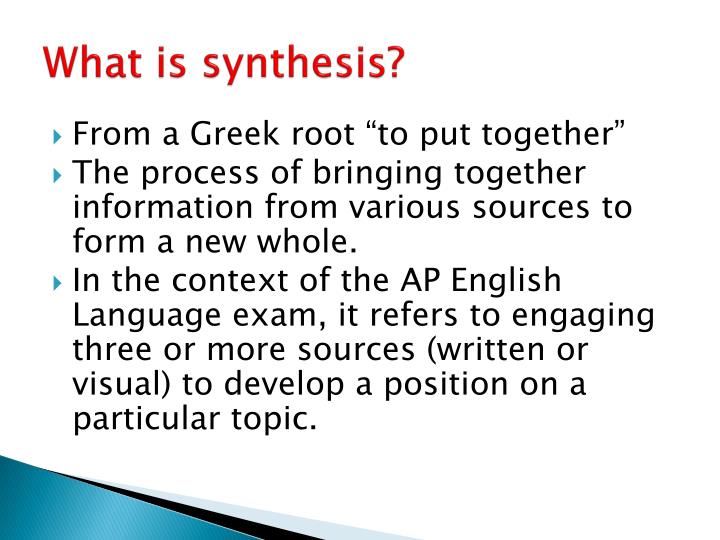 PPT Introduction to the Synthesis Essay PowerPoint Presentation ID