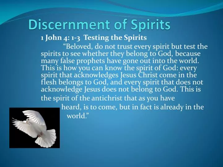 PPT Discernment of Spirits PowerPoint Presentation, free