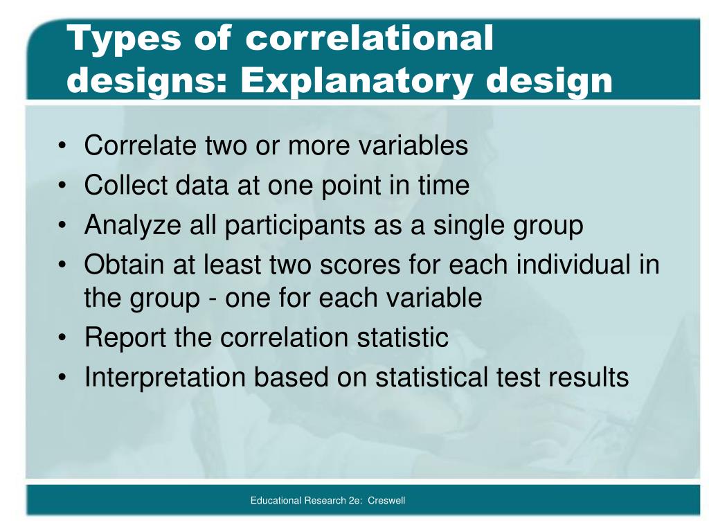 types of correlational research design ppt