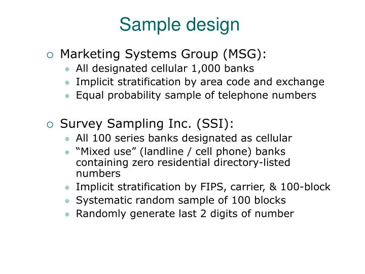 Ppt Cell Phones For Data Collection Costs And Challenges - sample design marketing systems group