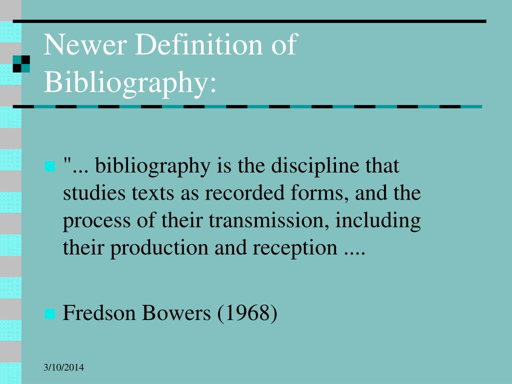 bibliography a definition