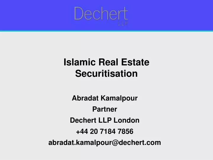islamic real estate securitisation n.