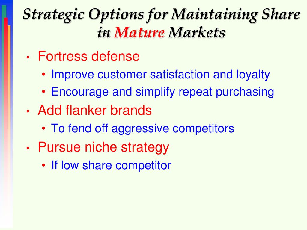 PPT Strategies for Mature and Declining Markets PowerPoint