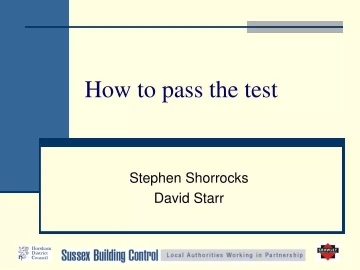 how to pass the test n.