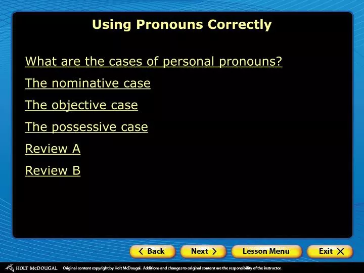 using pronouns correctly n.