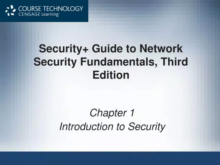 Ppt Security Guide To Work Security Fundamentals Third Edition Powerpoint Presentation Id 1384872